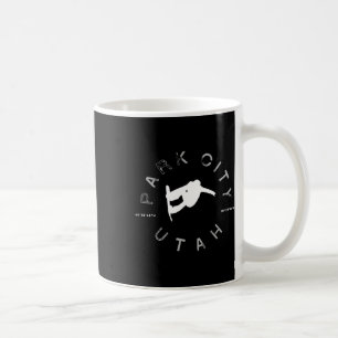 Park City Utah Retro Vintage Graphic Snowboard Coffee Mug