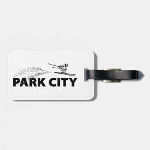 Park City Utah Ski Jumper Luggage Tag