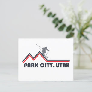 Park city Utah ski resort Holiday Postcard