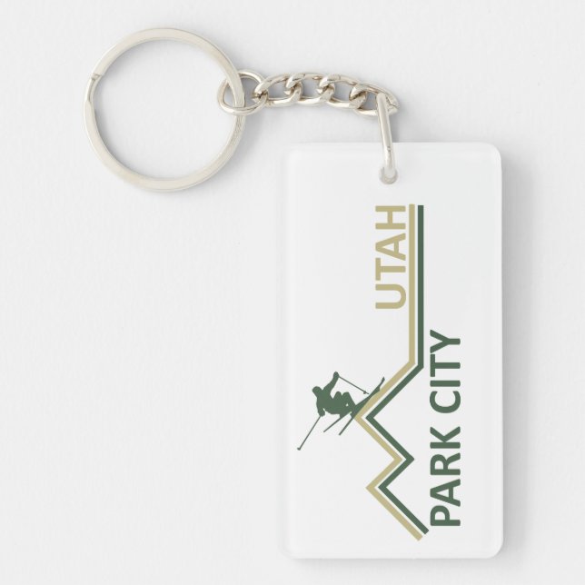 Park city Utah ski resort Key Ring (Front)