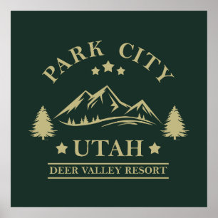 Park city Utah ski resort Poster