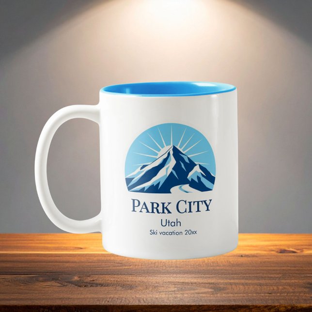 Park City Utah ski resort souvenir Two-Tone Coffee Mug (Creator Uploaded)