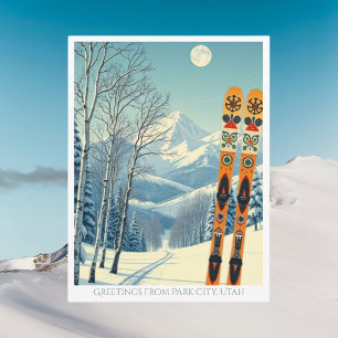 Park City Utah ski resort vacation Postcard