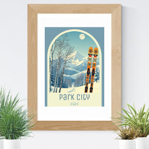 Park City Utah ski resort vacation Poster