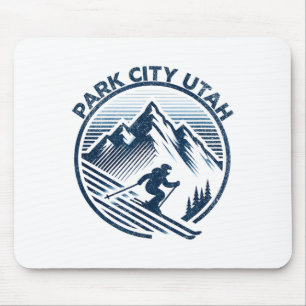 Park city utah ski resort winter skiing  mouse pad