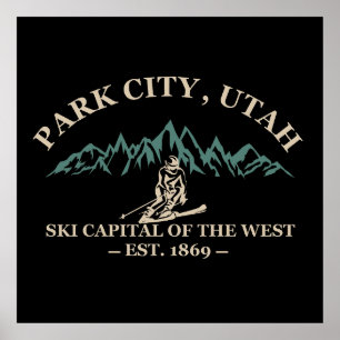 Park city Utah ski resorts Poster