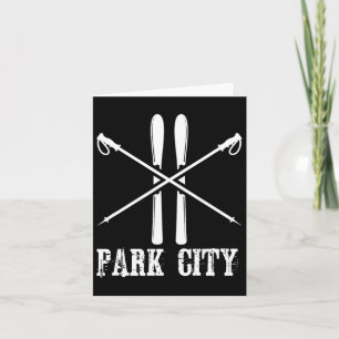 Park City Utah Ski Skier Skiing Nordic Alpine Down Card