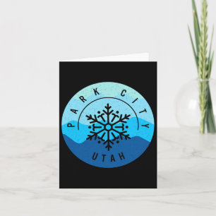 Park City Utah Ski Skiing Snowboarding Skier Snow Card
