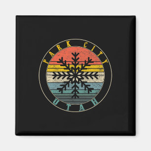 Park City Utah Ski Skiing Snowboarding Skier Snow Magnet