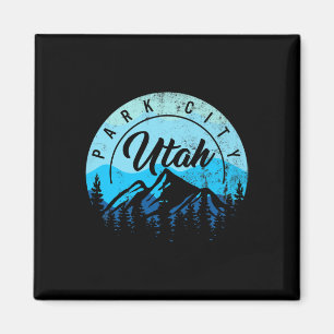 Park City Utah Ski Skiing Snowboarding Skier Snow Magnet