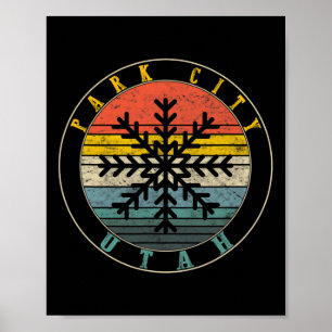Park City Utah Ski Skiing Snowboarding Skier Snow Poster