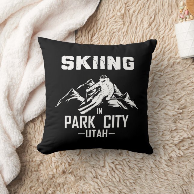 Park City Utah skiing Cushion (Blanket)