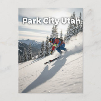 Park city Utah Skiing Postcard