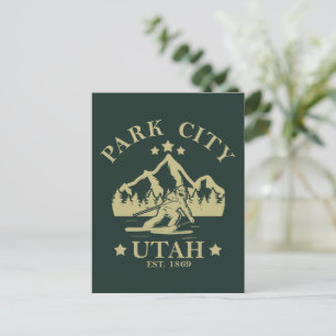 Park City Utah skiing Postcard