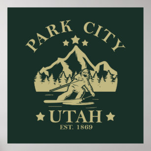 Park City Utah skiing Poster