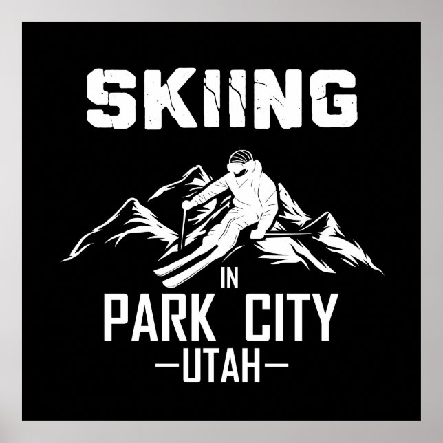 Park City Utah skiing Poster (Front)