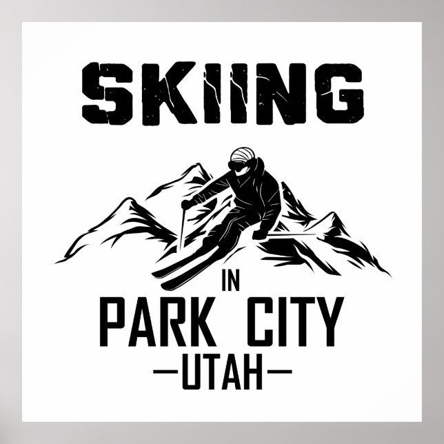 Park City Utah skiing Poster (Front)