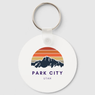 Park City Utah Skiing Snowboarding Hikers Utah Gif Key Ring