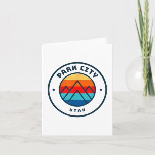 Park City Utah Skiing Snowboarding Ski Family Trip Card