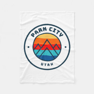 Park City Utah Skiing Snowboarding Ski Family Trip Fleece Blanket