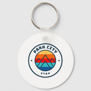 Park City Utah Skiing Snowboarding Ski Family Trip Key Ring