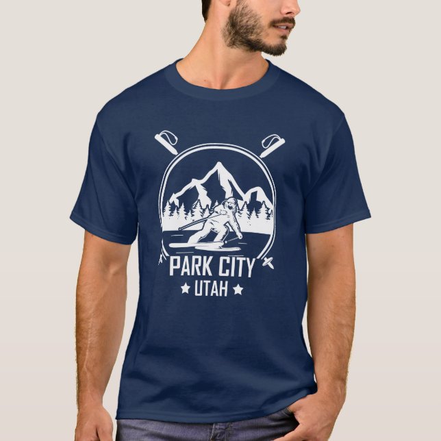 Park City Utah skiing T-Shirt (Front)