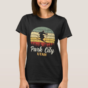 Park City Utah Skiing Vintage Mountain Ski Vacatio T-Shirt