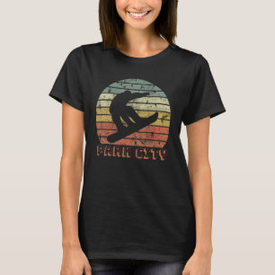 Park City Utah Snowboard Retro Sunset Vintage T-Shirt