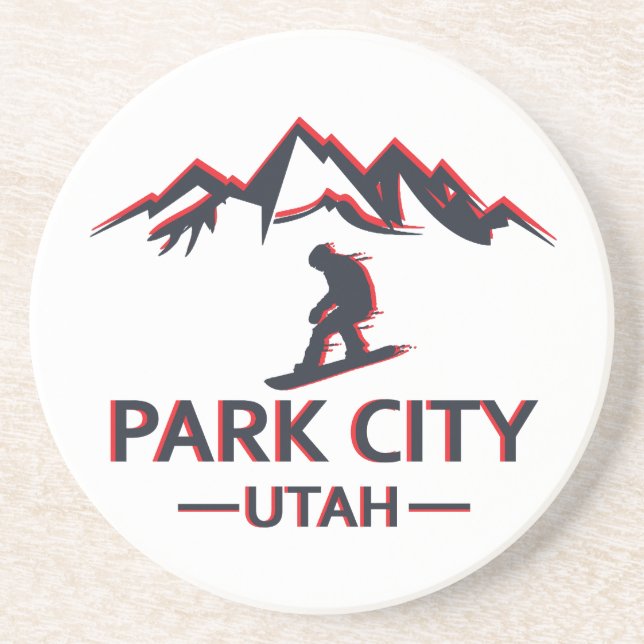 Park city Utah snowboarding Coaster (Front)