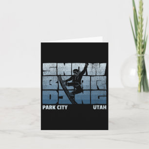 Park City Utah Snowboarding Resort Cool Vintage Sn Card
