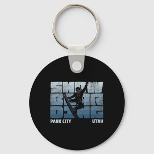Park City Utah Snowboarding Resort Cool Vintage Sn Key Ring