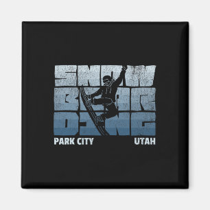 Park City Utah Snowboarding Resort Cool Vintage Sn Magnet