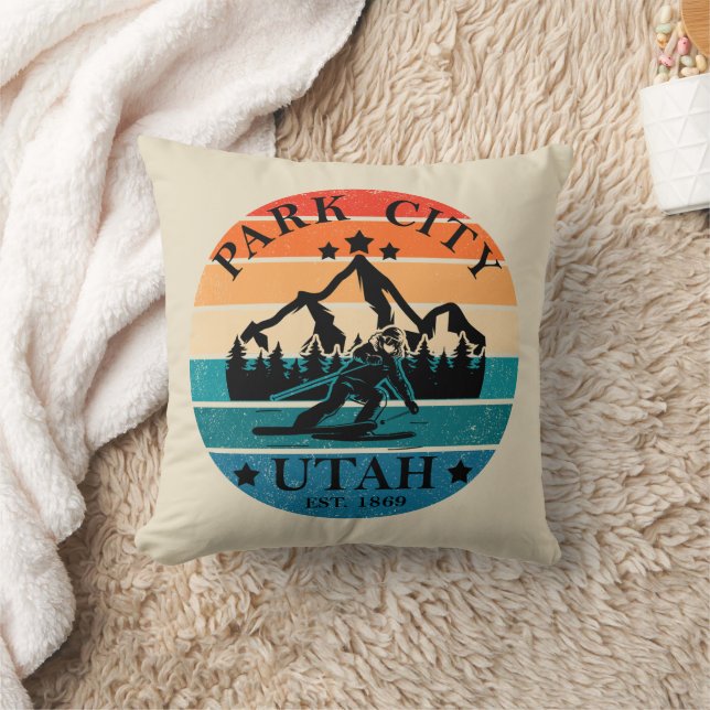 Park city Utah vintage Cushion (Blanket)