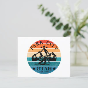 Park city Utah vintage Holiday Postcard
