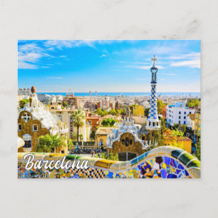 Park Guell, Barcelona, Spain Postcard