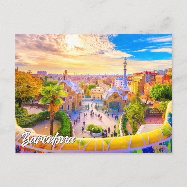 Park Guell, Barcelona, Spain Postcard (Front)