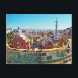 Park Guell, Barcelona - Spain Postcard<br><div class="desc">Park Guell in Barcelona.</div>