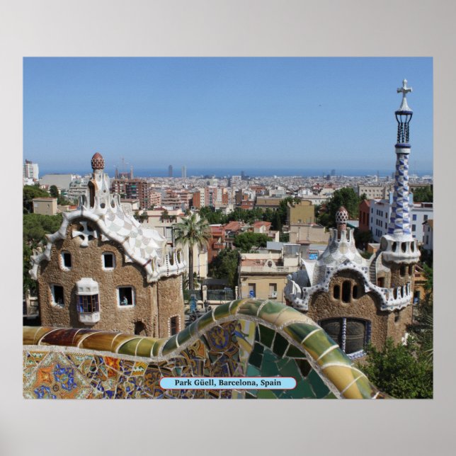 Park Güell, Barcelona, Spain Poster (Front)