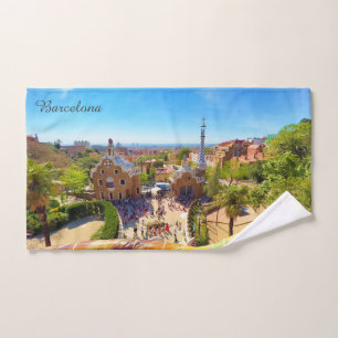 Park Güell in Barcelona Hand Towel