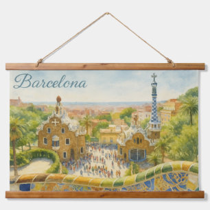 Park Güell in Barcelona Hanging Tapestry