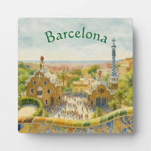 Park Güell in Barcelona, Spain Plaque