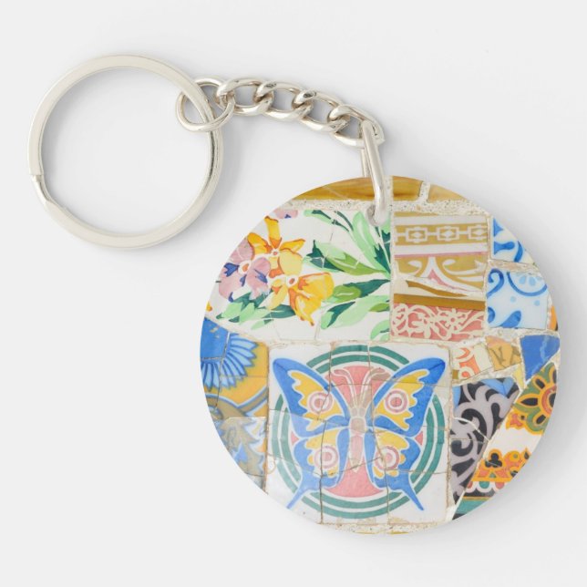 Park Guell mosaics keychain (Front)