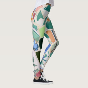 Park Guell mosaics Leggings
