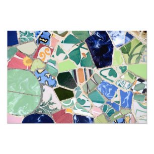 Park Guell mosaics Photo Print