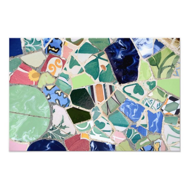 Park Guell mosaics Photo Print (Front)