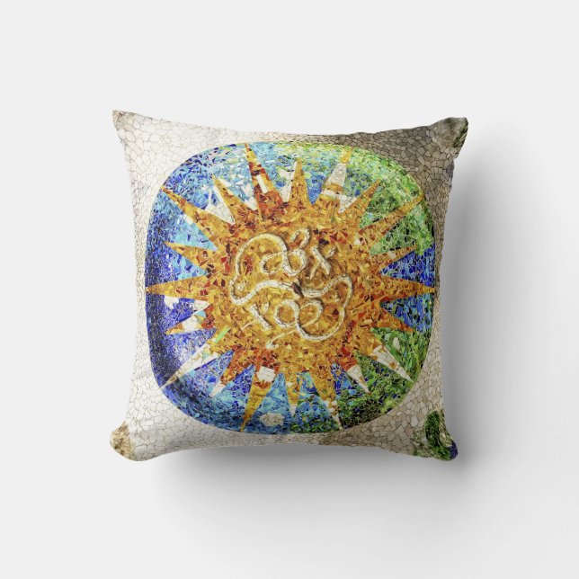 Park Guell mosaics pillow (Front)