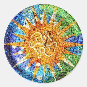 Park Guell mosaics Sticker