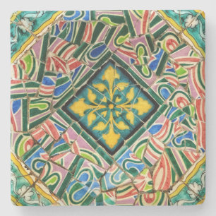 Park Guell mosaics Stone Coaster