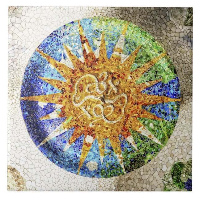 Park Guell mosaics tile (Front)