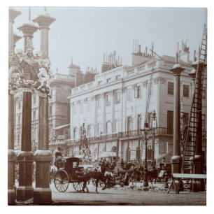 Park Lane being decorated for Queen Victoria's Dia Ceramic Tile